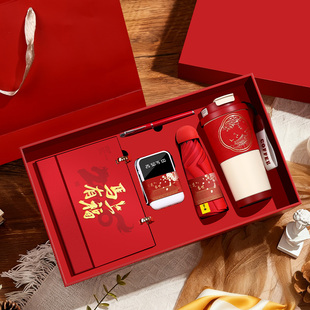 马年商务皮台历定制2026年新款高档创意大格子月历记事带笔礼盒套装礼品定做企业新年礼物专版宣传日历伴手礼