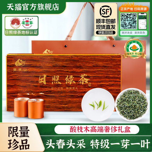 日照绿茶头采一芽一叶高档礼盒