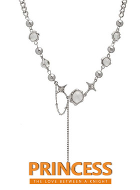 PRINCess月光石项链女ins风潮小众高级感设计爱心锁骨链珍珠颈链