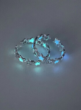 新款会变色心情戒指个的夜光ins饰品多巴胺无聊感温