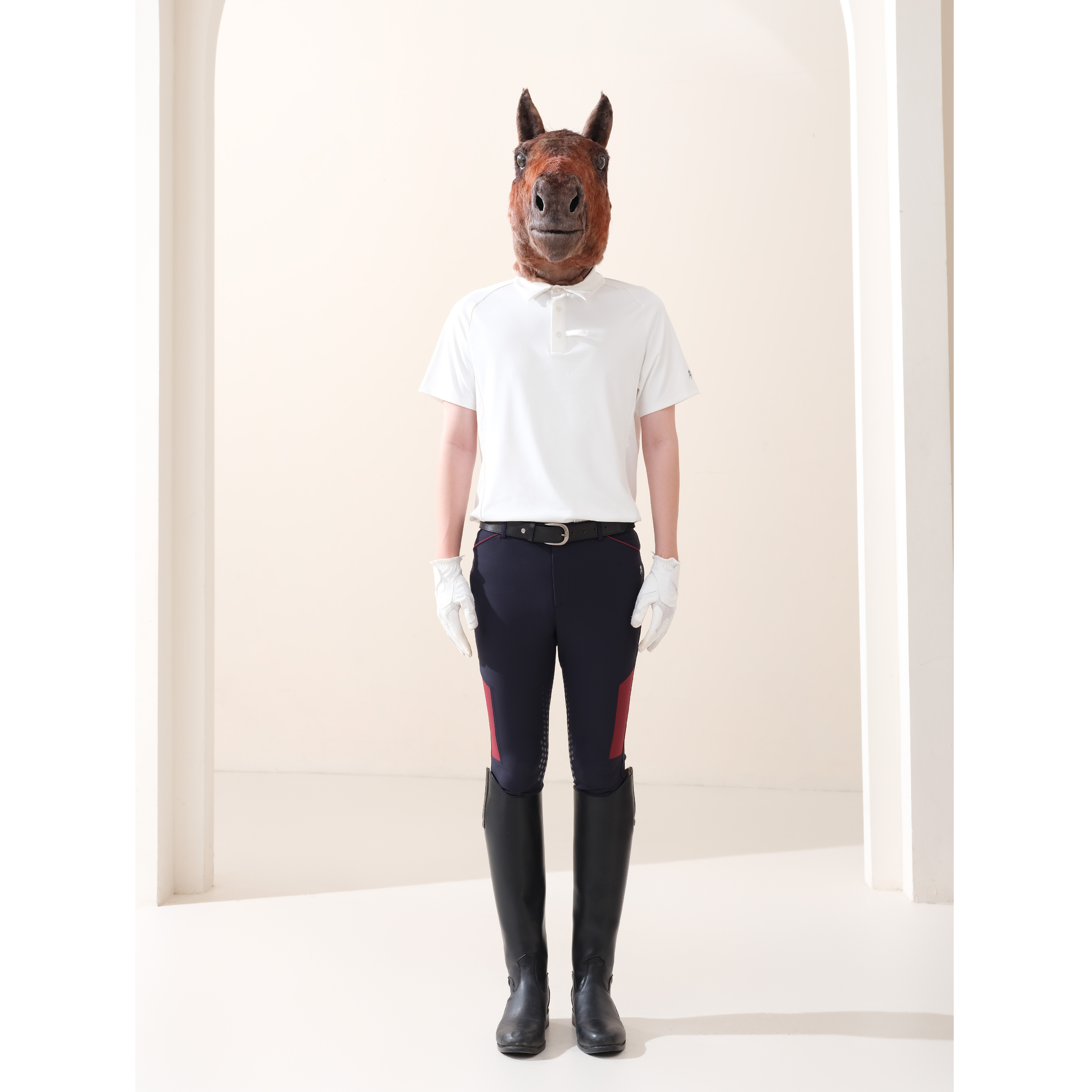 AYM爱跃马男士纯色翻领训练短袖