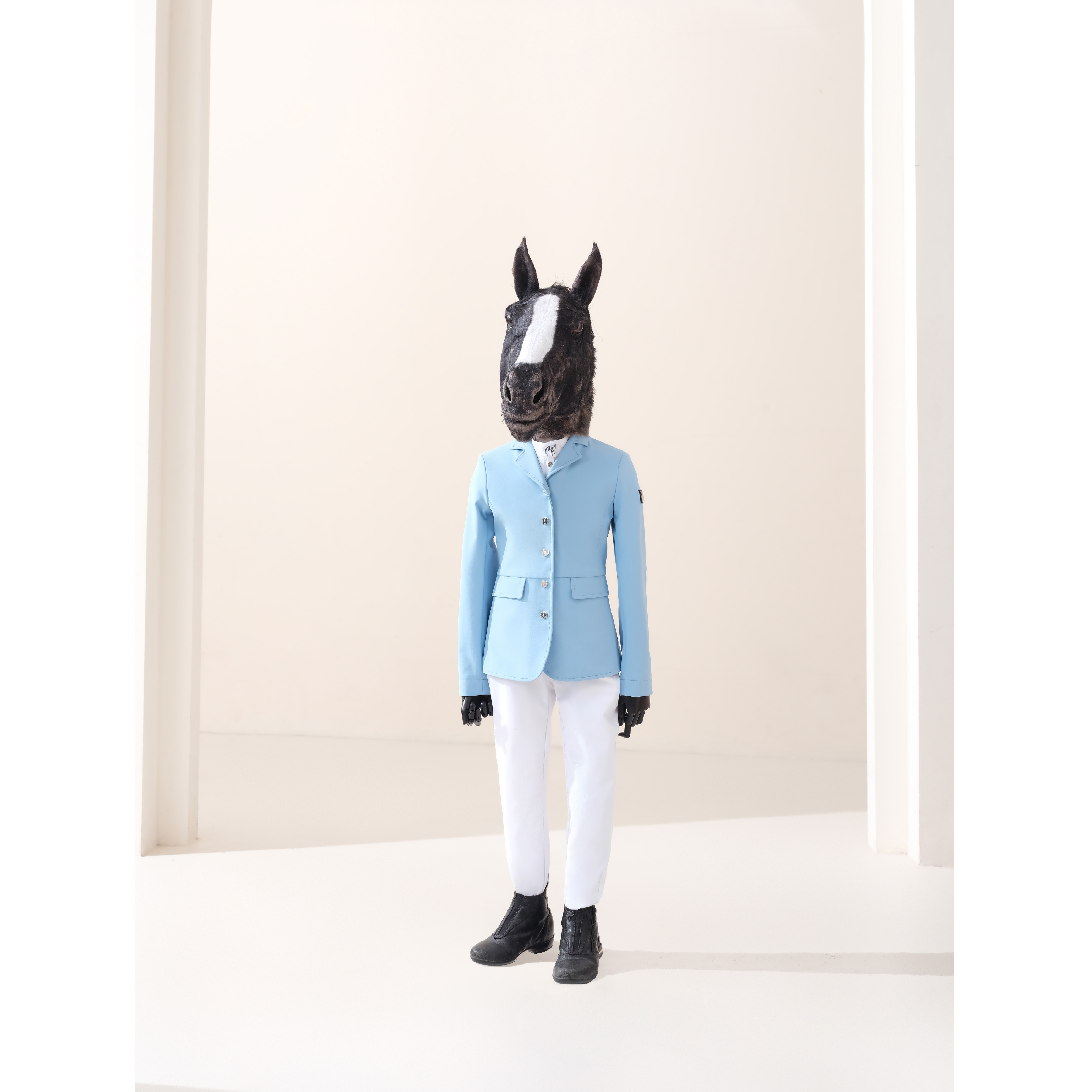 AYM爱跃马儿童纯色骑士服云雾蓝