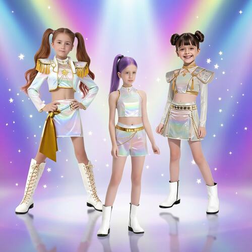 kpop猎魔女团cos服女童米