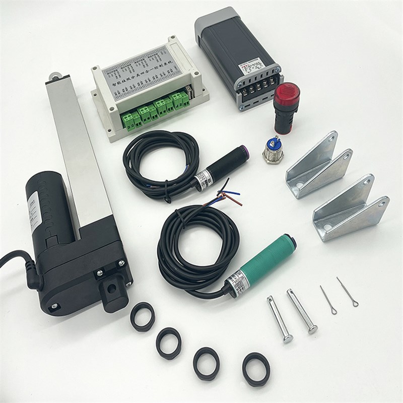 智能垃圾箱感应开门套装满溢提醒电动推杆12/24v伸缩杆大推力电机