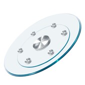 圆桌转盘家用餐桌圆盘酒店餐厅饭桌旋转台面钢化玻璃圆桌面带转盘