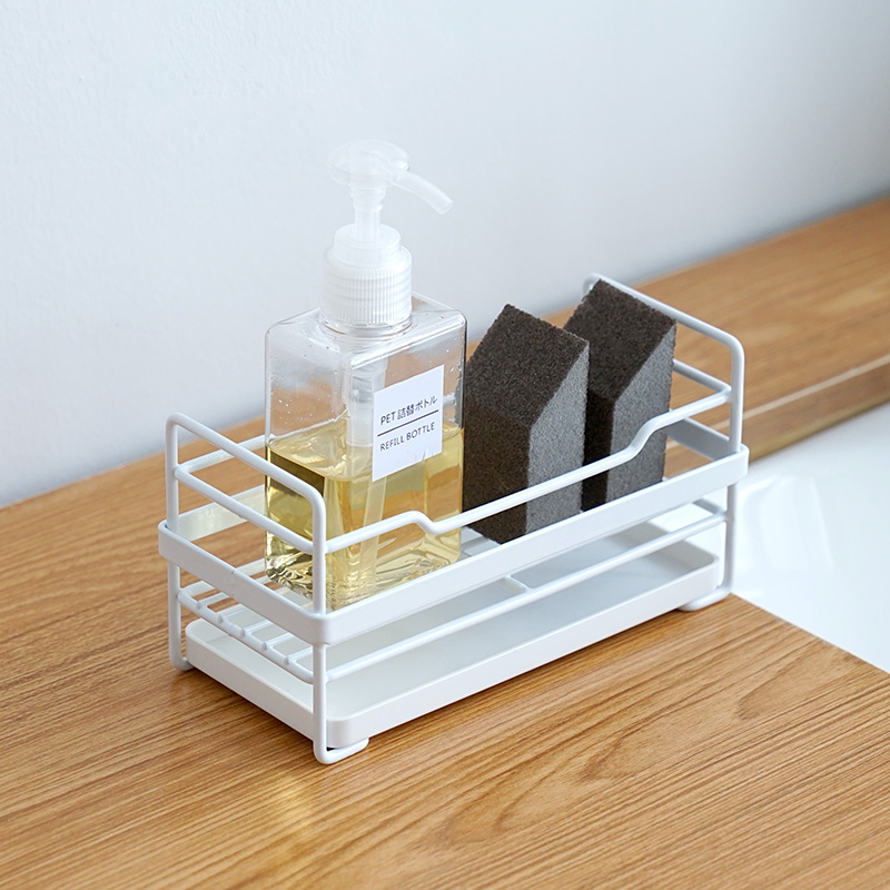 厨房水槽海绵收纳沥水架刷碗洗碗布置物架水池台面百洁布抹布架子