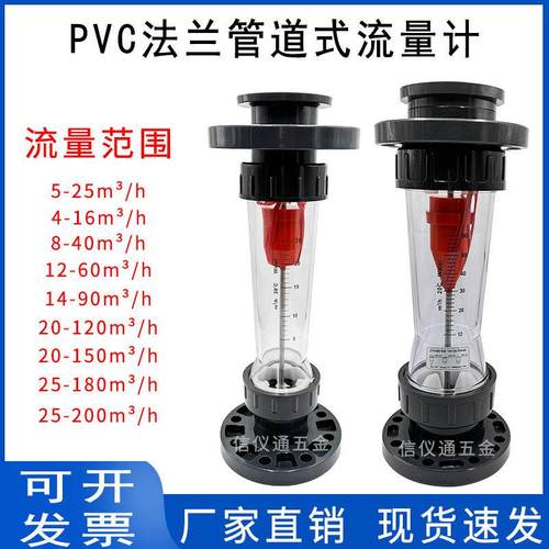 PVC塑料法兰转子流量计管道式LZS-DN65 80 100 125 150浮子液体水