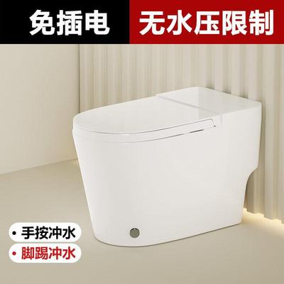 非智能普通马桶家用大冲力虹吸式抽水一体免插电坐便器无水压限制