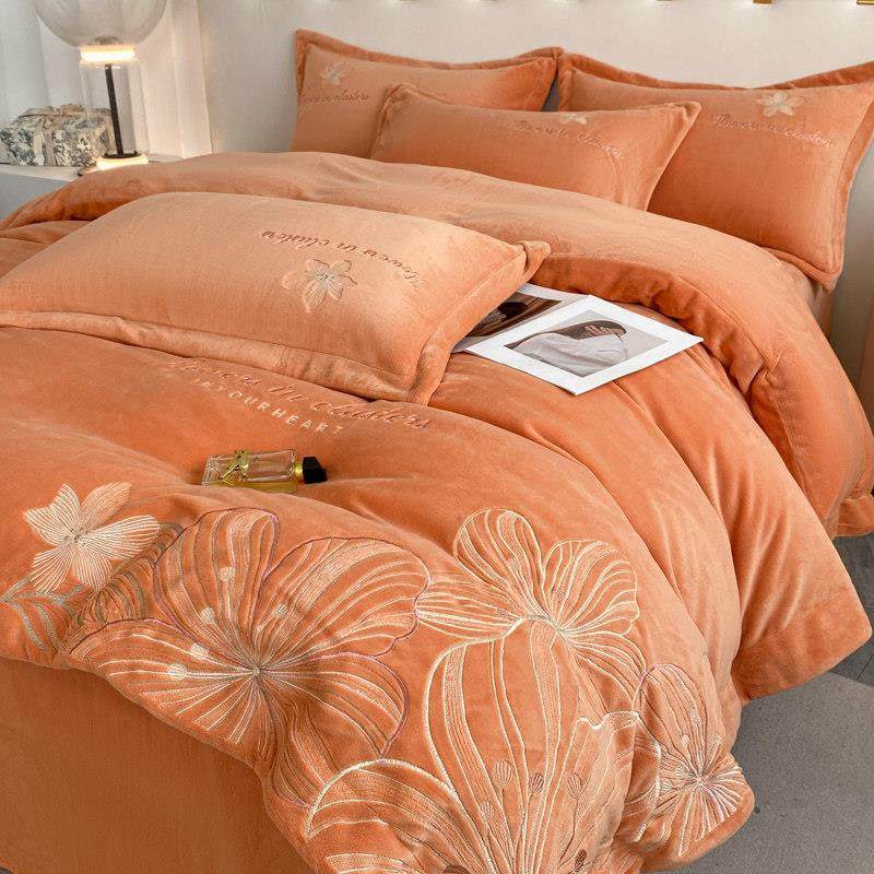 冬季加厚牛奶绒四件套双面珊瑚绒被套床笠法兰绒加绒保暖床上用品,床上用品,床品套件/四件套/多件套,淘宝优惠券,粉丝福利购,淘宝优惠卷