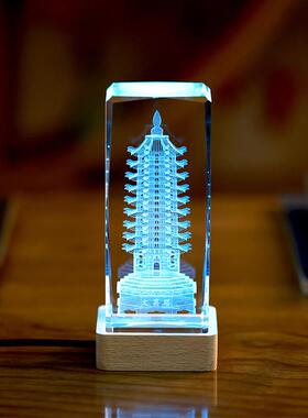 水晶七层九层文昌塔摆件办公室桌面摆件儿童房书桌学生中高考礼物