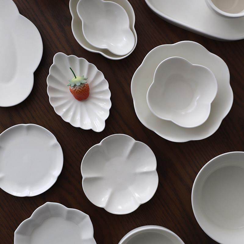 山水一间脂白釉花边料碟酱料碗凉菜碟寿司碟omakase餐具醋冻碟,餐饮具,碟,淘宝优惠券,粉丝福利购,淘宝优惠卷