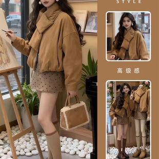 棉服两件套装 深秋冬季 超火穿搭配一整套韩系巨好看 2025新款 女装