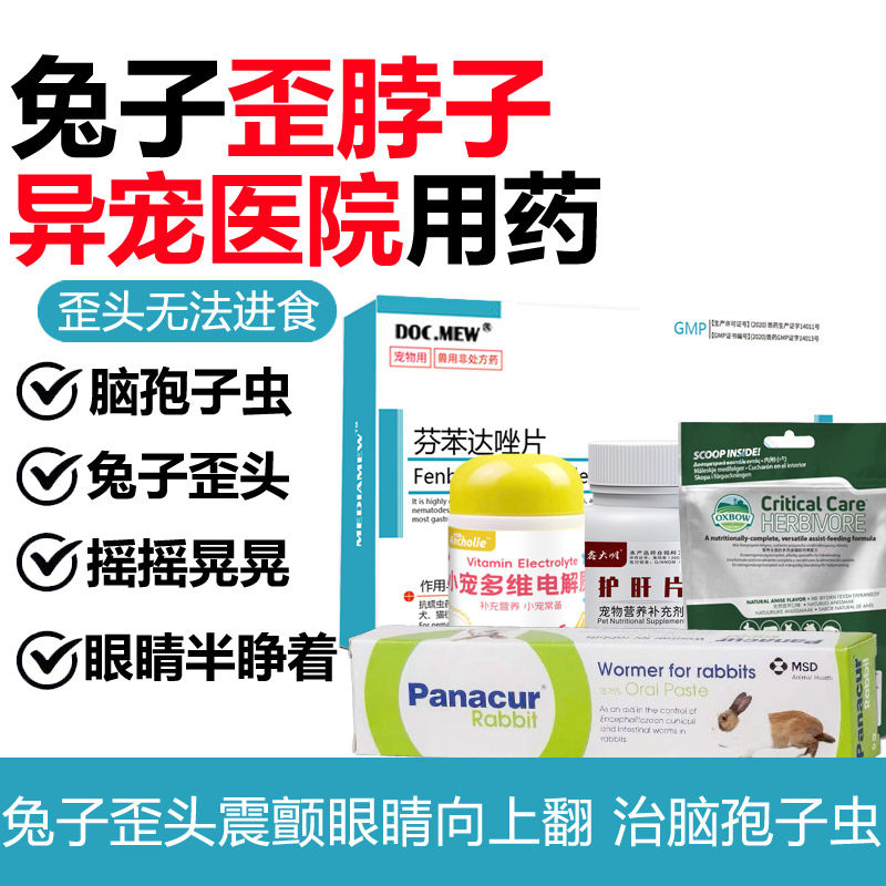 兔子歪头药歪脖子脑孢子虫震颤眼睛向上下翻走路摇摇晃晃眼睛半睁