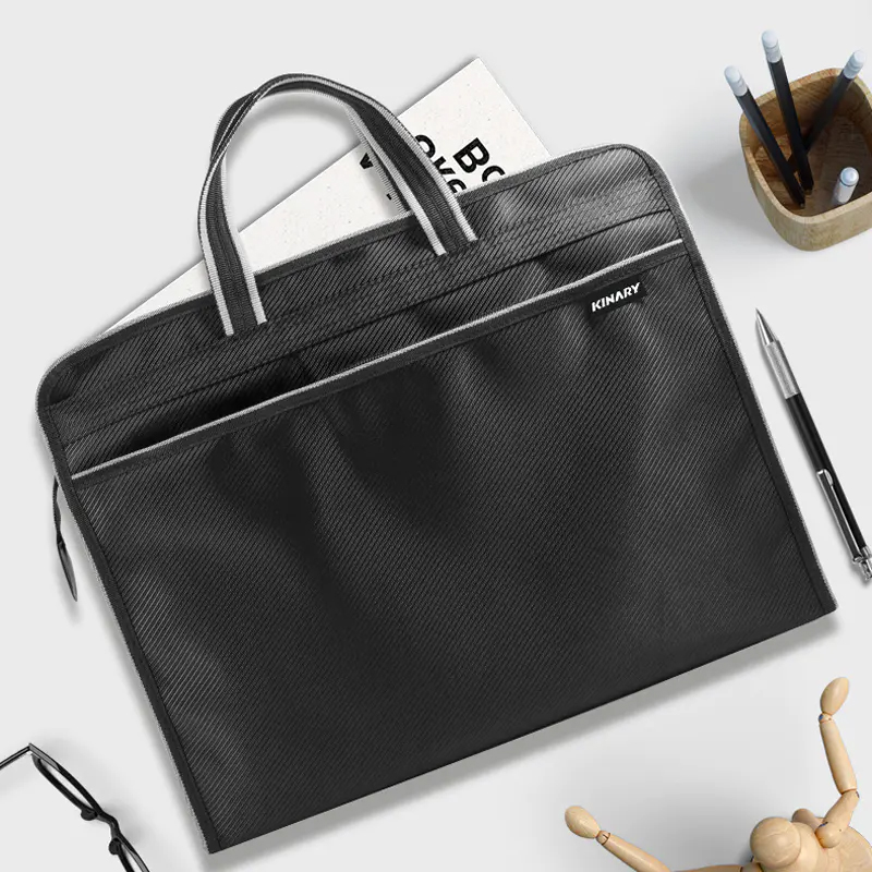 金得利手提包大容量双层收纳商务