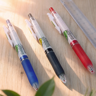 （6支）斑马JJ77按动中性笔0.5mm子弹头 黑/蓝/红 考试速干刷题