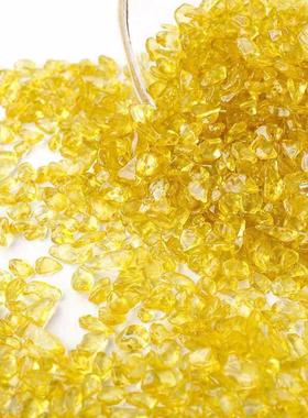 2026黄水晶碎石摆件聚宝盆配件花盆米缸休曼扎家居办公室客厅装饰