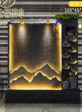 2026假山水幕墙流水墙屏风公司酒店铺背景墙户外别墅庭院公司景观