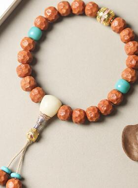 2026正宗猴头龙炎鲨鱼背全品无瑕疵水晶皮质高密度单圈佛珠文玩手