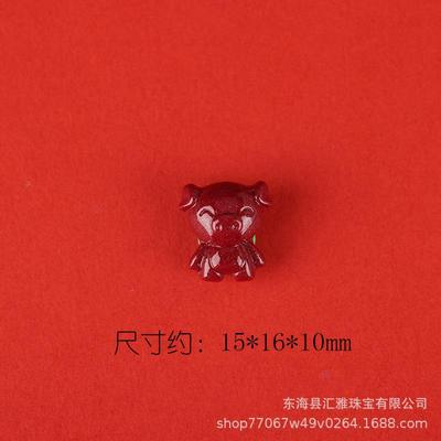 2026高含量紫金砂卡通十二生肖配件钥匙扣手机挂配饰饰品手链厂家