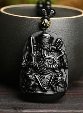 2026天然黑曜石玄天上帝吊坠真武大帝玄武祖师挂件真武将军男女项