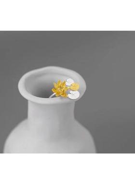 2026复古小众新中式金丝绒花朵指环手饰汕尾