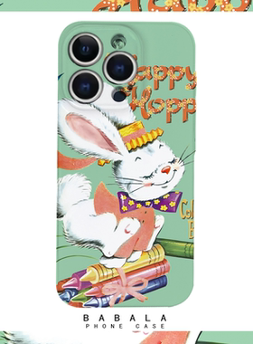 卡通快乐的魔术师小兔艺术菲林二合一手机壳适用苹果17nova13华为p70mate60小米15reno13vivo荣耀300iPhne16