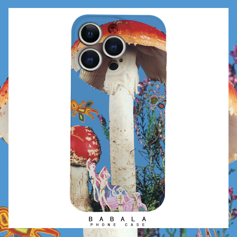 小众欧美暗黑蘑菇复古菲林二合一手机壳适用苹果17nova14华为p70mate60小米15opporeno14vivo荣耀300iPhone16