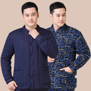 手工纯棉花男士弹力加厚棉袄成人大人保暖棉衣棉服冬季爸爸装外套