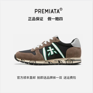 premiata男鞋 男 普瑞米亚达复古牛皮休闲运动鞋 483轻奢小众木字鞋