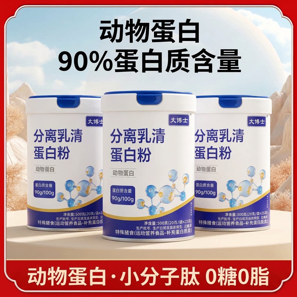 90%动物蛋白分离乳清蛋白粉