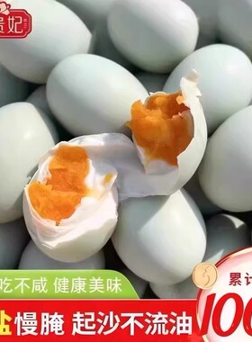 不咸不淡新鲜农家散养海鸭蛋不咸的咸鸭蛋起沙不流油轻盐正宗特产