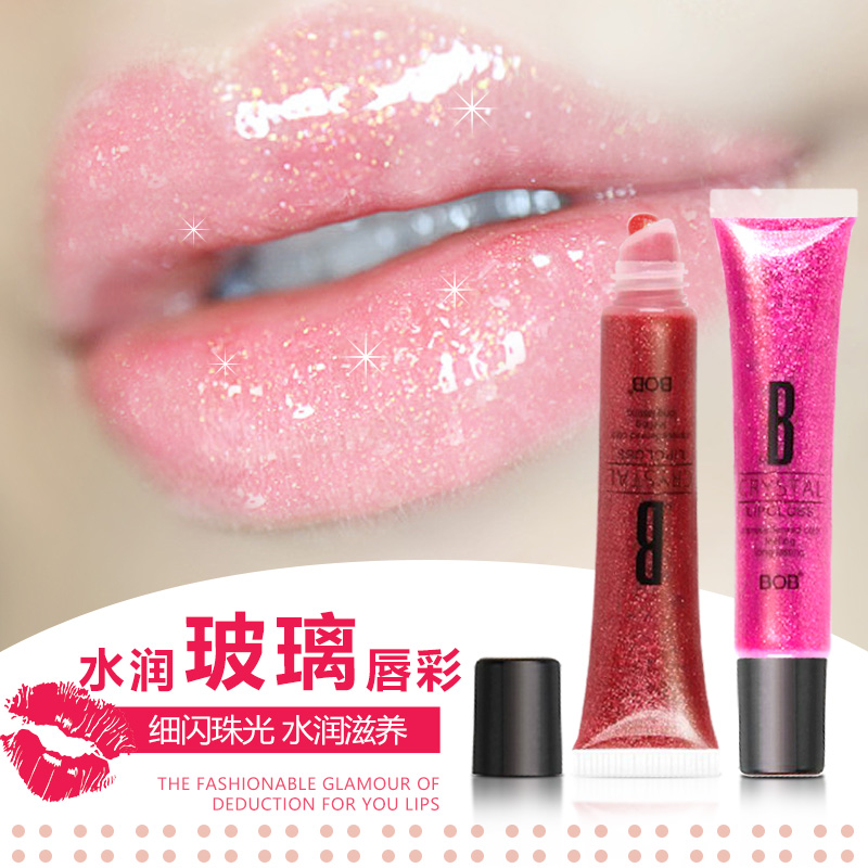 潮流新品透明唇蜜珠光带闪唇彩亮晶晶闪亮流沙鎏金口红细闪唇釉超图片