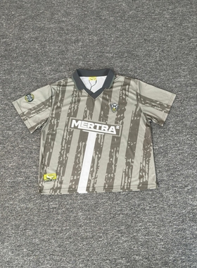 Mertra翻领22号短袖足球服男复古嘻哈说唱街头运动休闲百搭T恤潮