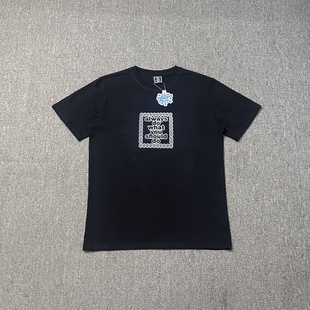 ADWYSD太阳卷黑色印花美式高街宽松男女短袖情侣T恤夏季潮牌休闲