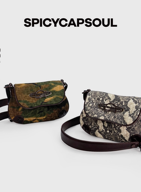 【豌豆马鞍】SpicyCapSoul池金物小众定制斜纹帆布腋下斜挎马鞍包