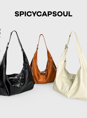 【拿破仑】SpicyCapSoul池金物小众成衣纺织皮革重工单肩斜挎包