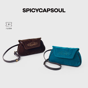 【蜜饯/小号】SpicyCapSoul原创池金物拜占庭风格丝绒单肩斜挎包