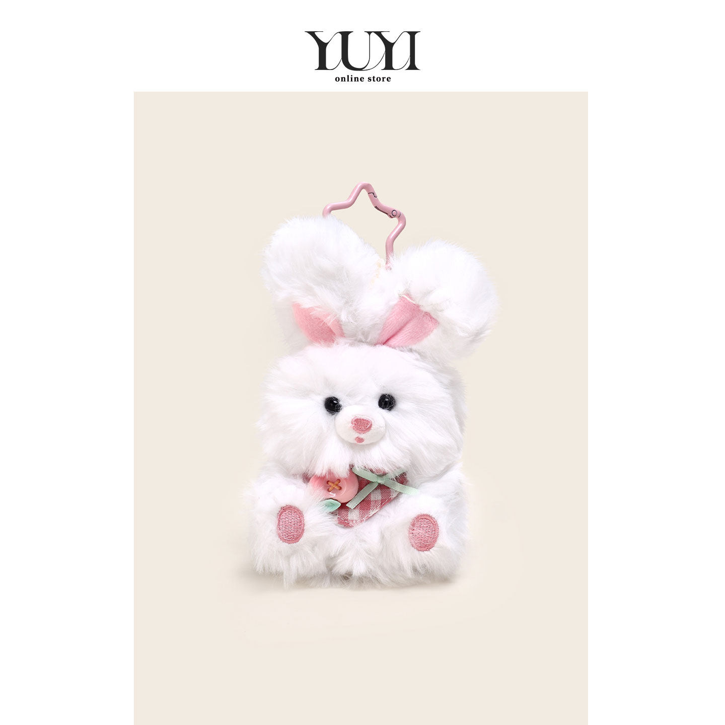 YUYI原创可爱治愈小兔子毛绒玩偶公仔限定装饰品情侣包挂件钥匙扣