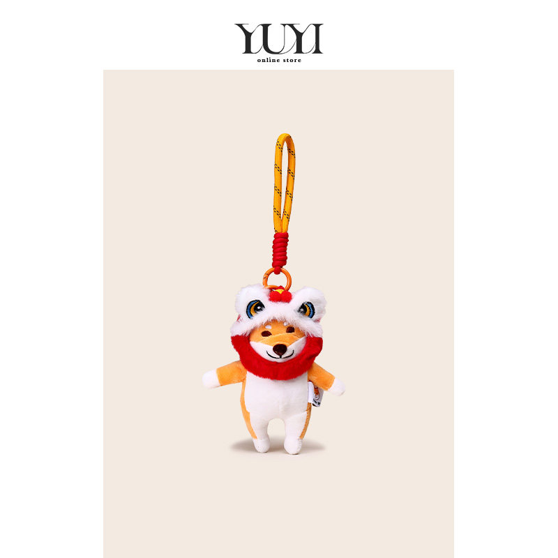 YUYI仓屋柴犬醒狮钥匙扣书包挂件