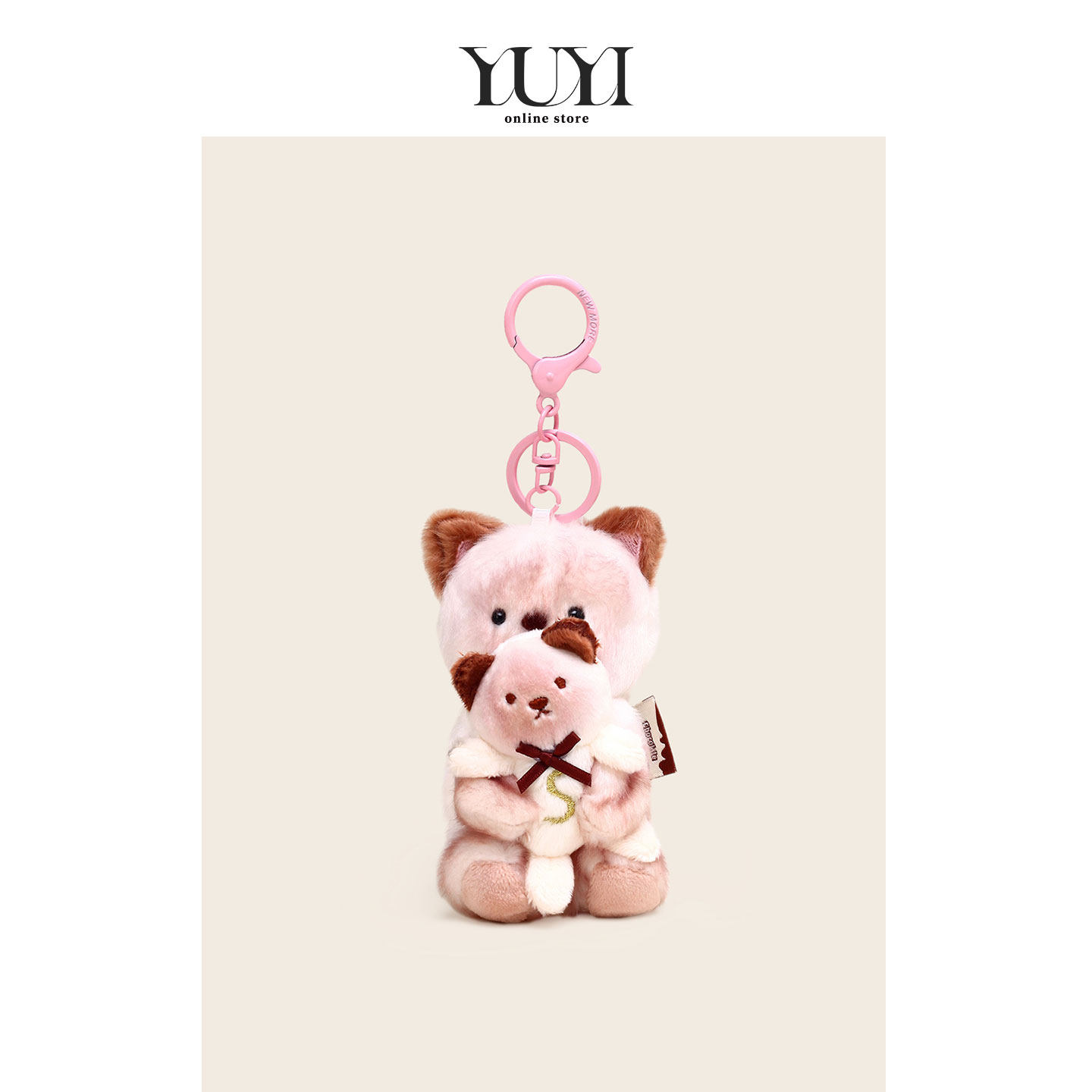 YUYI原创可爱小猫抱崽情侣包挂件