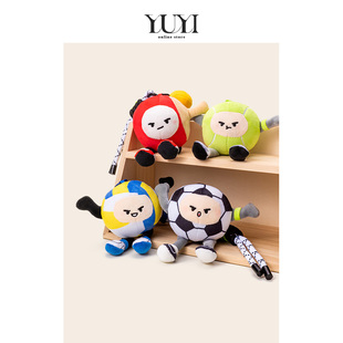 YUYI原创乒乓球毛绒公仔篮球棒球玩偶钥匙扣男生礼物书包包挂件女