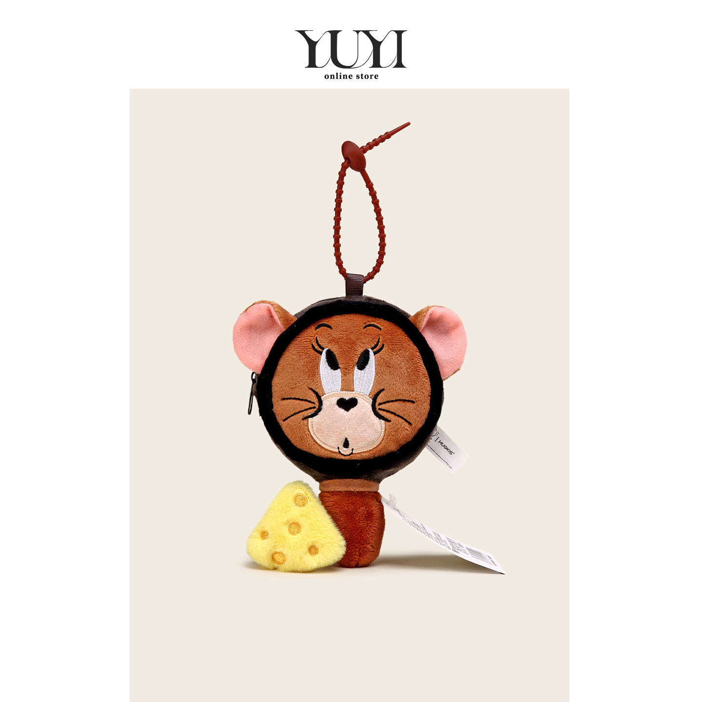 YUYI正版联名可爱猫和老鼠奶酪杰瑞鼠零钱包耳机包包挂件钥匙扣女