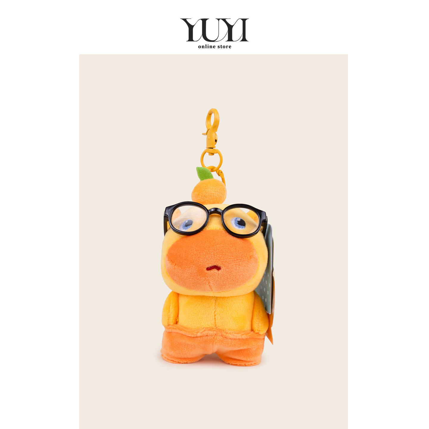 YUYI可爱水豚噜噜毛绒公仔飞行员玩偶书包包挂件钥匙扣挂饰女礼物