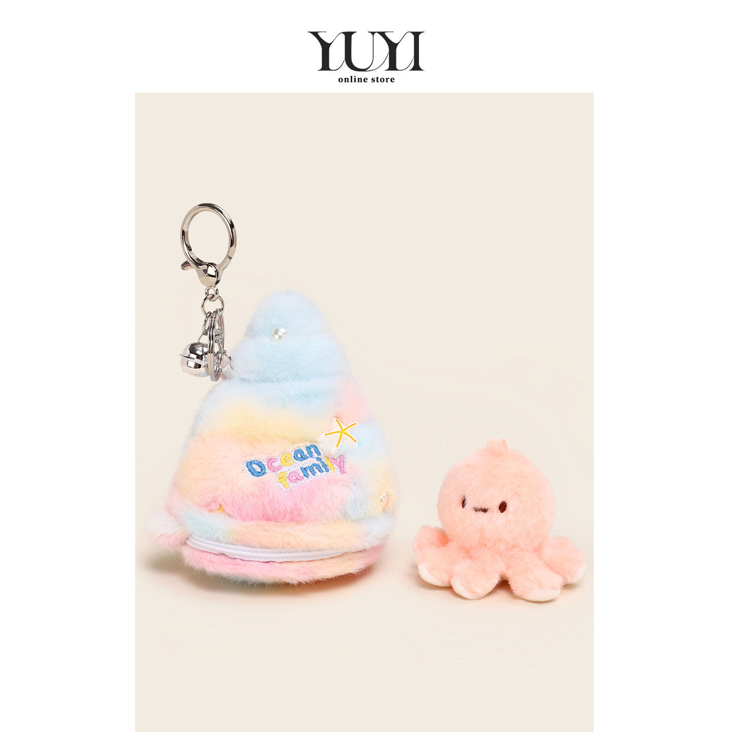YUYI可爱海螺章鱼企鹅情侣包挂件