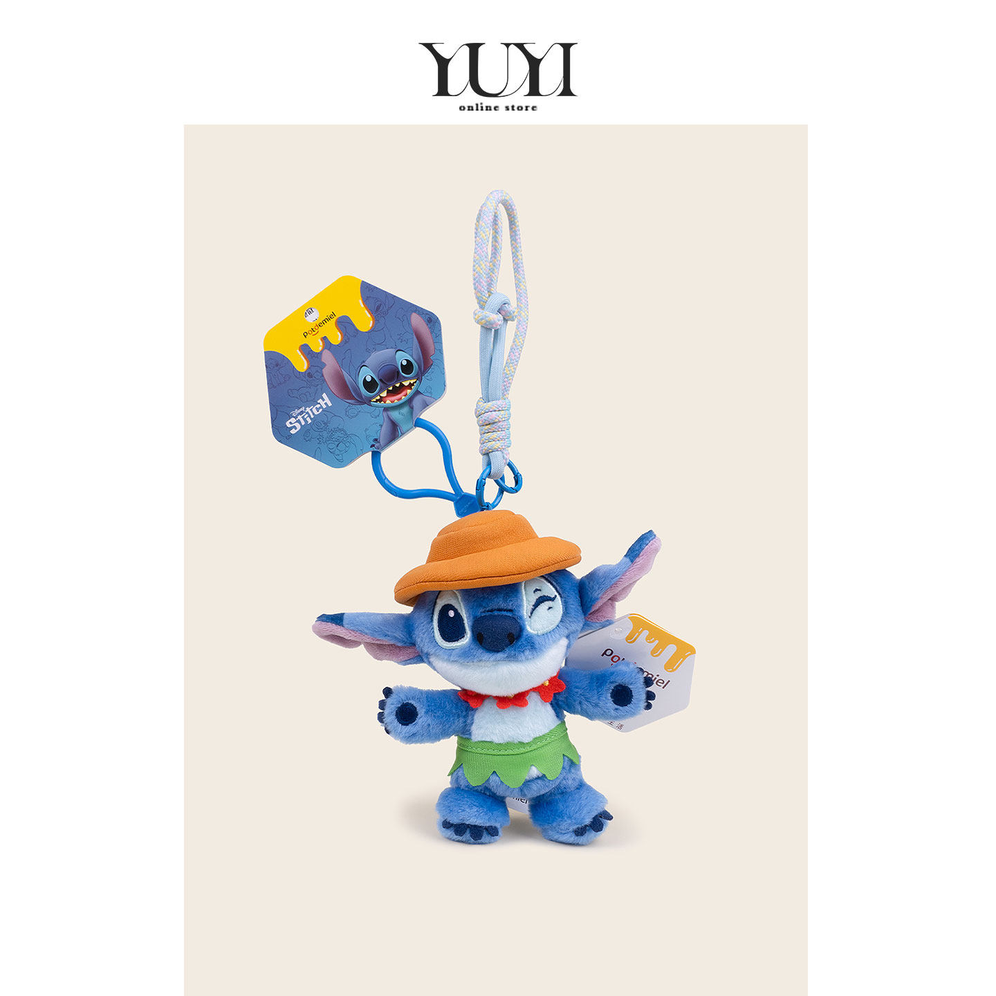 YUYI正版联名迪士尼史迪仔毛绒公仔史迪奇玩偶包挂件钥匙扣礼物女