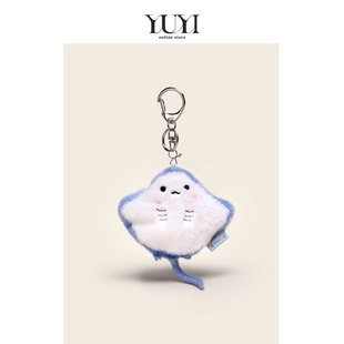 YUYI原创可爱海洋魔鬼鱼虎鲸毛绒公仔bb叫玩偶书包包挂件钥匙扣女