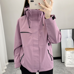 冲锋衣女2025秋冬季 三合一可拆卸防风防水两件套潮牌风衣外套 爆款