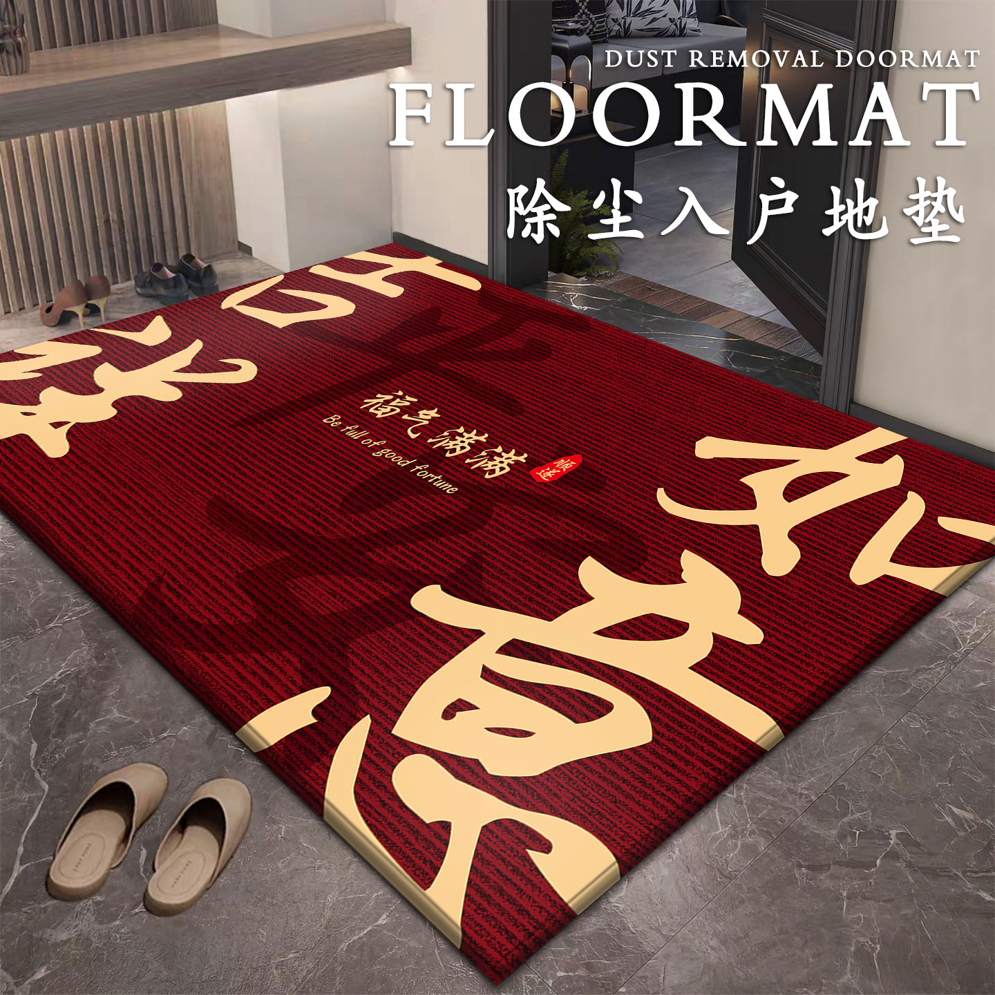 舞福龙家用轻奢防滑入户门垫