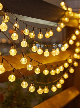LED气泡圆球灯串户外防水装饰灯庭院缠树挂灯彩灯圣诞节日氛围灯