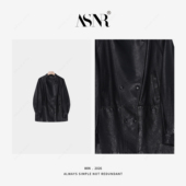 绵羊皮皮衣 超薄油蜡冷翡翠中长款 2563 衣长74 BRAID